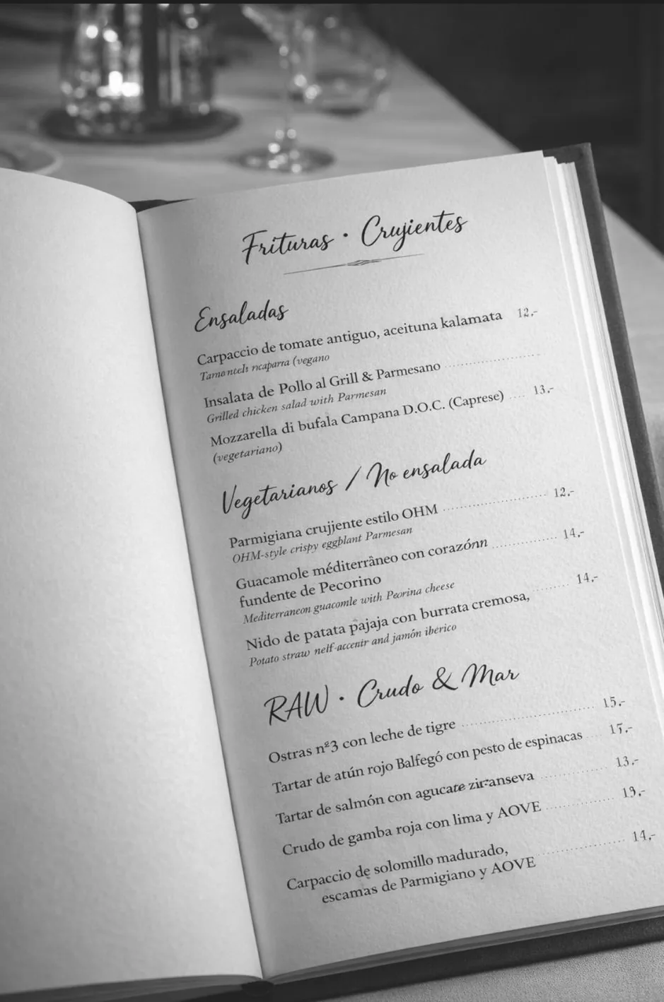 Detalle de un plato de Ohm Ibiza